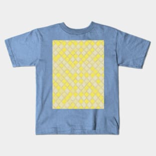 YELLOW DIAMOND DESIGN, DIAMOND PATTERN Kids T-Shirt